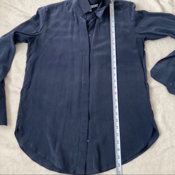 & Other Stories silk blouse, size 4, blue grey, 100% silk - Picture 8 of 10